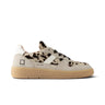 Baskets moodeshop Court 2.0 en daim beige et cuir façon vache avec semelle en caoutchouc naturel
