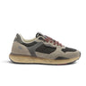 Baskets Crime moodeshop en nylon ripstop et daim couleur army taupe avec semelle en gomme vulcanisée vintage