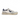 Baskets artisanales moodeshop 4b12 en cuir et daim blanc et bleu avec semelle en gomme effet vintage