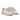 Baskets moodeshop 4b12 Hyper blanches et platine en cuir avec semelle gomme vintage et lacets brillants