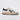 Baskets artisanales 4b12 moodeshop en cuir et daim blanc et bleu avec semelle gomme vintage