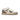 Baskets montantes artisanales moodeshop en cuir et suède beige et blanc avec détails effet poil de vache