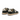 Baskets 4b12 Playnew en cuir velours vert foncé avec talon doré, marque moodeshop, vue arrière