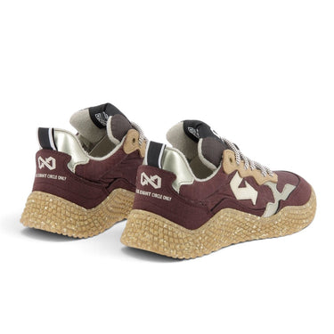 Baskets Id.eight Hana-mer Merlot en nylon ripstop et suède vegan avec semelle en gomme recyclée chez moodeshop