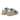 Baskets artisanales ama brand Sun homme en cuir et nylon mesh taupe et logo cuir noir avec semelle gomme vintage