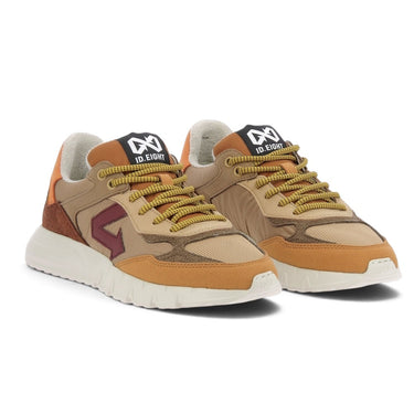 Baskets Id.eight Maru-rac couleur Raw clay en nylon et suède vegan avec semelle gomme chez moodeshop