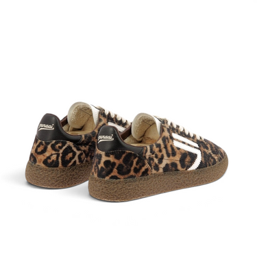 Baskets Puraai Xs savana moodeshop à motif léopard avec semelle en caoutchouc naturel et détails en cuir vegan