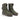 Baskets montantes artisanales Bronx Gravit-yy en cuir vieilli kaki avec semelle en gomme, vendues par moodeshop