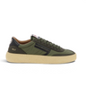 Baskets éco-responsables moodeshop Puraai Polly en nylon kaki et suède vegan avec semelle en caoutchouc naturel