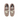 Baskets artisanales moodeshop Utah en cuir velours taupe-rose avec lacets contrastés et semelle en gomme