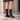 Bottes artisanales moodeshop B1310 en cuir noir avec talon bloc de 7 cm et fermeture éclair latérale