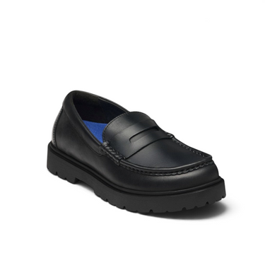 Mocassin femme Birkenstock Highwood noir en cuir artisanal avec semelle crantée légère disponible chez moodeshop