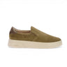 Chaussures slip-on Sacha moodeshop en croûte de cuir velours couleur Siberie avec semelle en gomme cousue latérale