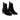 Boots Chelsea moodeshop Niabella noires en daim effet croco avec talon de 3 cm, fabriquées artisanalement au Portugal
