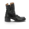 Boots artisanales Fiorentini + baker en cuir vachetta noir avec talon de 5 cm, disponibles chez moodeshop