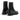 Boots Maison toufet Janelle en cuir glacé noir avec tige élastique et semelle crantée, vendues par moodeshop