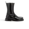 Bottes artisanales moodeshop en cuir espresso avec semelle cousue et talon de 2,5 cm, fabriquées au Portugal
