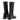 Bottes artisanales Billi bi en cuir noir avec talon bloc de 7 cm, vue arrière, disponibles chez moodeshop.