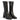 Bottes artisanales noires en cuir Billi bi vendues par moodeshop avec talon bloc de 7 cm et fermeture éclair