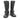 Bottes Gisel moiré Chester vintage fumo en cuir artisanal avec bride à boucle et talon de 4 cm