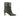 Bottes moodeshop en veau velours vert selvatico avec revers en cuir et talon recouvert de 6 cm, fabrication italienne