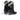 Bottes western artisanales Elena iachi pour moodeshop en cuir velours noir et détails métallisés argentés