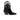 Bottes western Elena iachi pour moodeshop en cuir velours noir et détails argentés avec talon biseauté