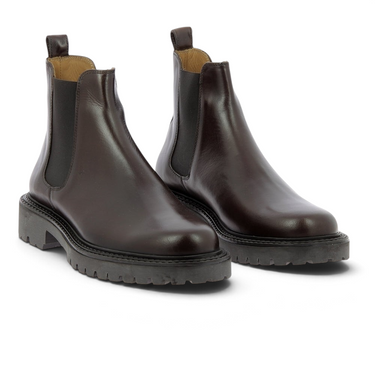 Bottines Chelsea moodeshop Walter en cuir pull-up couleur bison avec semelle crantée artisanale fabriquée au Portugal