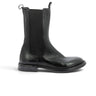 Bottines Chelsea moodeshop en cuir vachetta noir fabriquées en Italie avec semelle cousue et talon gomme
