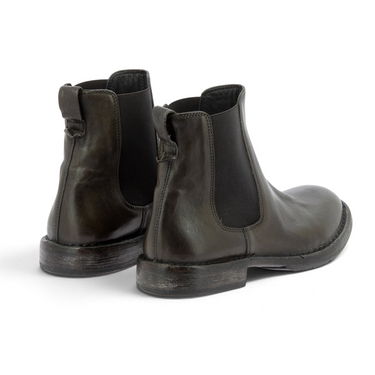 Bottines Chelsea artisanales moodeshop en cuir vachetta couleur Old Trafford avec semelle en cuir et talon bas