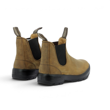 Bottines Chelsea Blundstone Terrain 2630 en cuir couleur suntan avec semelle en gomme chez moodeshop