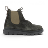 Bottines Chelsea Satorisan Unalome Oasis en cuir suédé huilé couleur beluga avec semelle crantée chez moodeshop
