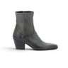 Bottines artisanales Pantanetti pour moodeshop en cuir gris effet écailles avec talon de 5 cm