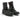 Bottines artisanales Fiorentini + baker en cuir noir modèle eternity-elf avec fermeture éclair latérale chez moodeshop