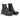 Bottines artisanales moodeshop Hive 036 en cuir noir italien avec fermeture éclair latérale et talon bas