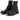 Bottines Fiorentini + baker Ebe en cuir noir avec fermeture éclair latérale et semelle commando chez moodeshop