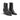Bottines artisanales noires en cuir Pantanetti pour moodeshop avec talon de 5 cm et fermeture éclair latérale