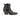 Bottines moodeshop Elena Iachi en cuir noir effet serpent avec talon biseauté de 6 cm, fabriquées en Italie