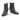 Bottines moodeshop Elena iachi en cuir noir effet serpent avec talon biseauté et fermeture éclair latérale