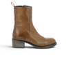 Bottines artisanales moodeshop en cuir arizona couleur tegola avec talon de 4 cm et semelle cousue