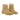 Bottines artisanales moodeshop en croûte de cuir velours beige avec doublure en laine et semelle en crêpe