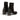 Bottines artisanales Strategia en cuir velours Ebano avec talon de 5 cm, vues de dos, disponibles chez moodeshop