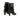 Bottines moodeshop en veau velours vert selvatico avec revers en cuir noir et talon recouvert de 6 cm