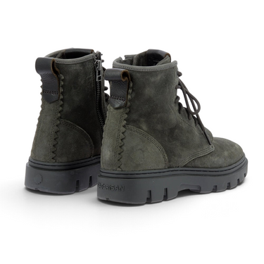 Bottines homme moodeshop Satorisan Unalome en daim gris beluga avec semelle en caoutchouc et fermeture éclair