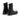 Bottines à lacets Moma pour moodeshop en cuir vachetta noir avec semelle commando artisanale vue arrière
