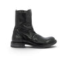 Bottines à lacets Moma pour moodeshop en cuir vachetta noir avec semelle commando artisanale fabriquées en Italie