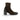 Bottines Strategia moodeshop en cuir velours marron à motif léopard avec talon bloc de 5 cm, fabriquées en Italie