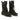 Bottes montantes à lacets Bronx moodeshop en daim huilé couleur café avec semelle en gomme artisanale