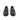 Mocassins artisanaux moodeshop Bronx en cuir noir avec motif impression serpent et talon plat de 1 cm