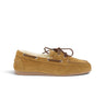 Chaussure bateau Pavement Vilde en daim tan avec doublure en laine chaude et lacets en cuir